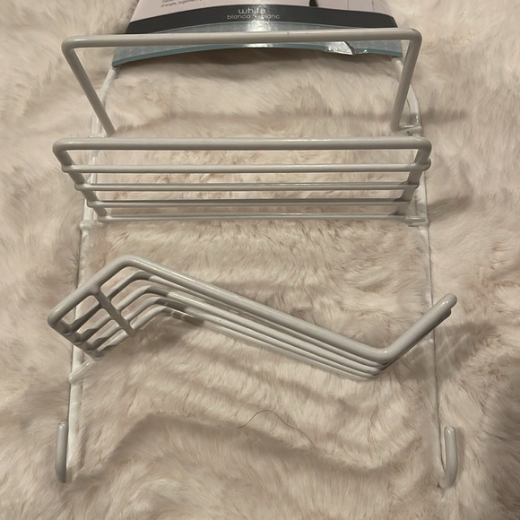 NWT Zenna Home Easily Accessible White Shower Storage Caddy Organizer - Picture 2 of 10